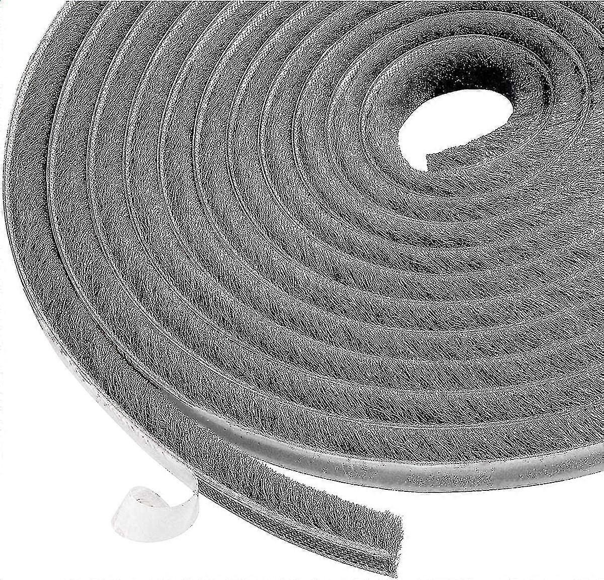 10m Brush Strip, Windproof And Dustproof Self Adhesive Brush Seal For Movable Windows And Doors, 9mm Width X 9mm Height, Gray Betterlifefg