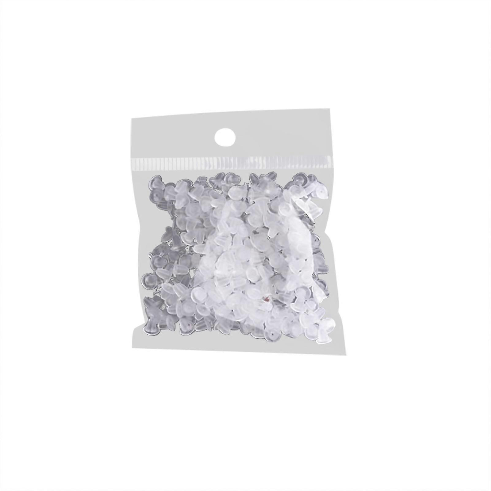 200 Pcs Remplacement DIY Doux Clair Silicone Boucle D’oreille Sécurité Dos Bouchon D’embrayage