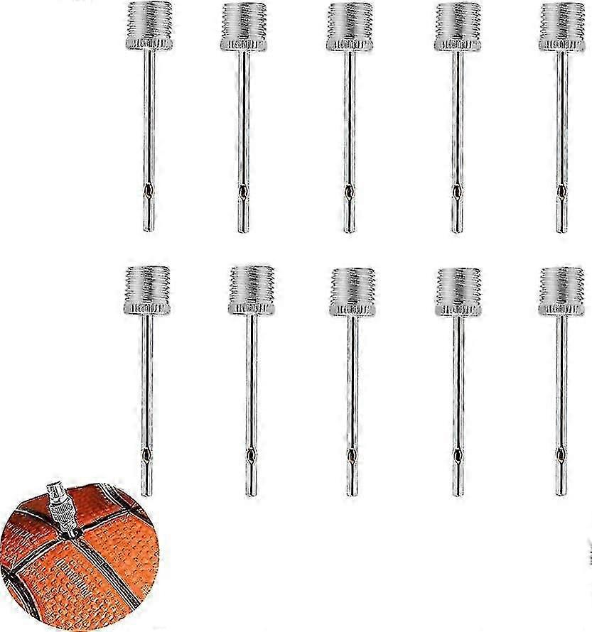 Lot de 10 aiguilles pour pompe à ballon, avec trous latéraux, en acier inoxydable