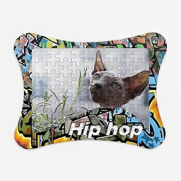 الحيوان رمادي رقيقة القط صورة لغز بانوراما لعبة الهيب هوب ورقة المجلس