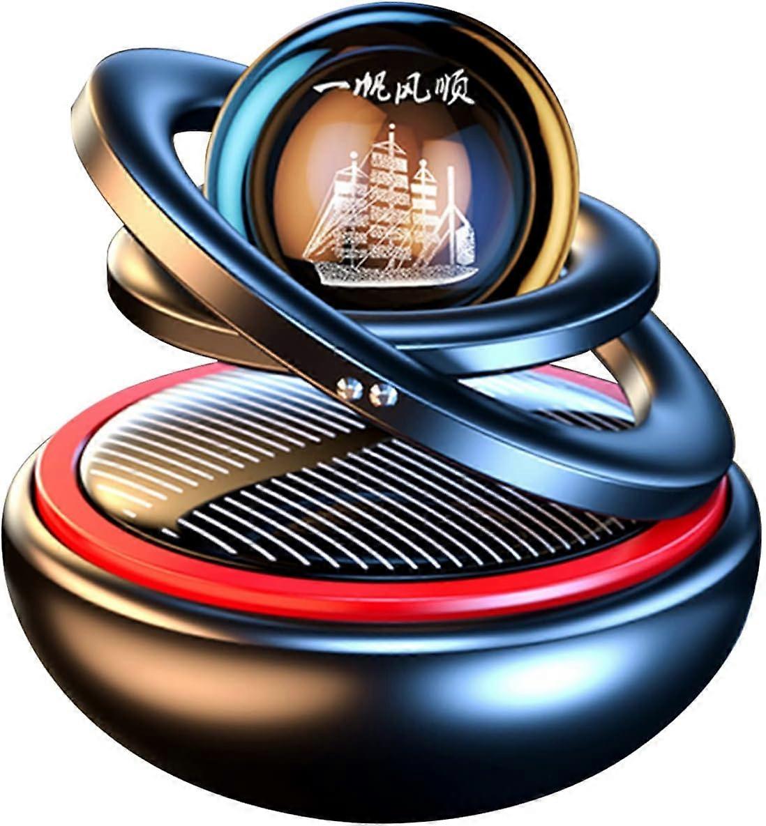 Car Aromatherapy Decor Ornament, Solar Operated Rotating Diffuser Without Battery, Car Interior Decoration Solar Rotating Oil Diffuser for Home, Offic