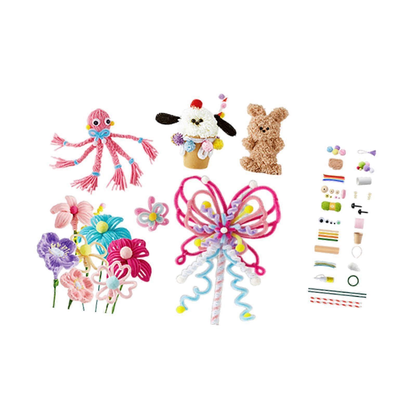 Christmas DIY Craft Material Set for Kids Pipe Cleaners Set for DIY Projects
