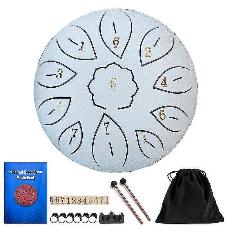 11 Notes 6 Inch Panda Drum Steel Tongue Drum Kit For Beginner Adult Kids