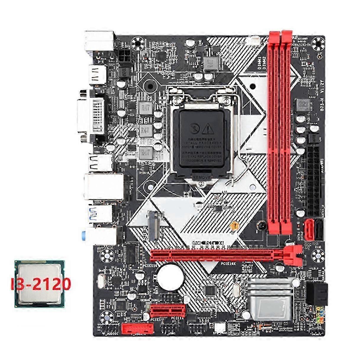 B75-H Desktop-Motherboard +i3-2120 CPU LGA 1155 USB 3.0 Sata 3.0 Unterstützung Bis zu 16 GB DDR3 1600 MHz Ra