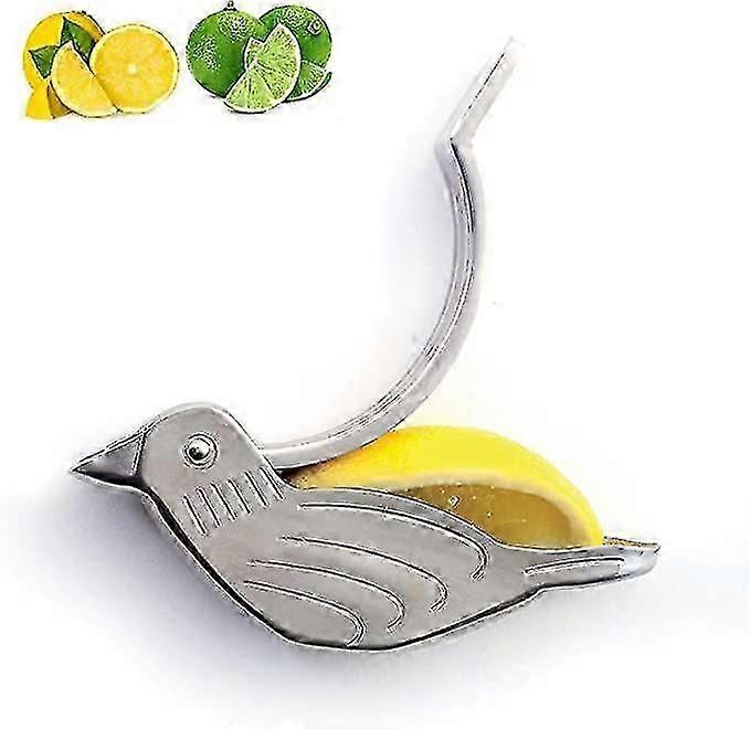 2pcs Genting Stainless Steel Manual Lemon Juicer And Lime Squeezer, Silver Bird Shape Lemon Juicer