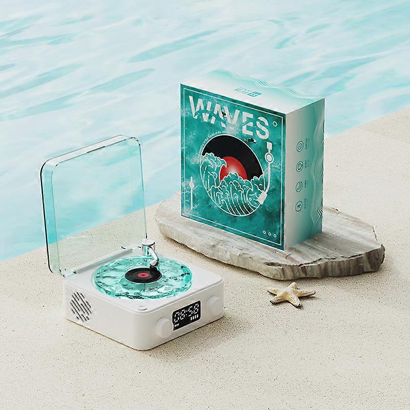 Elegant Sea Salt White Bluetooth Record Player System