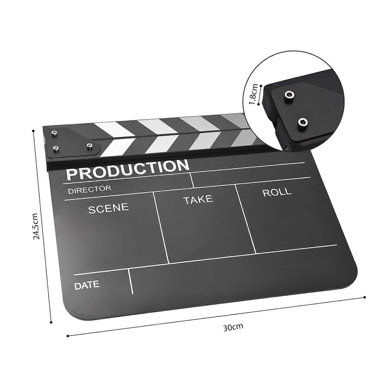 Ακρυλικό Clapperboard Ταινία Clapboard Σχιστόλιθος σκηνοθέτη ταινίας Κομμένο Σκηνή δράσης Clapper Board Ταινία σχιστόλιθος Dry Erase