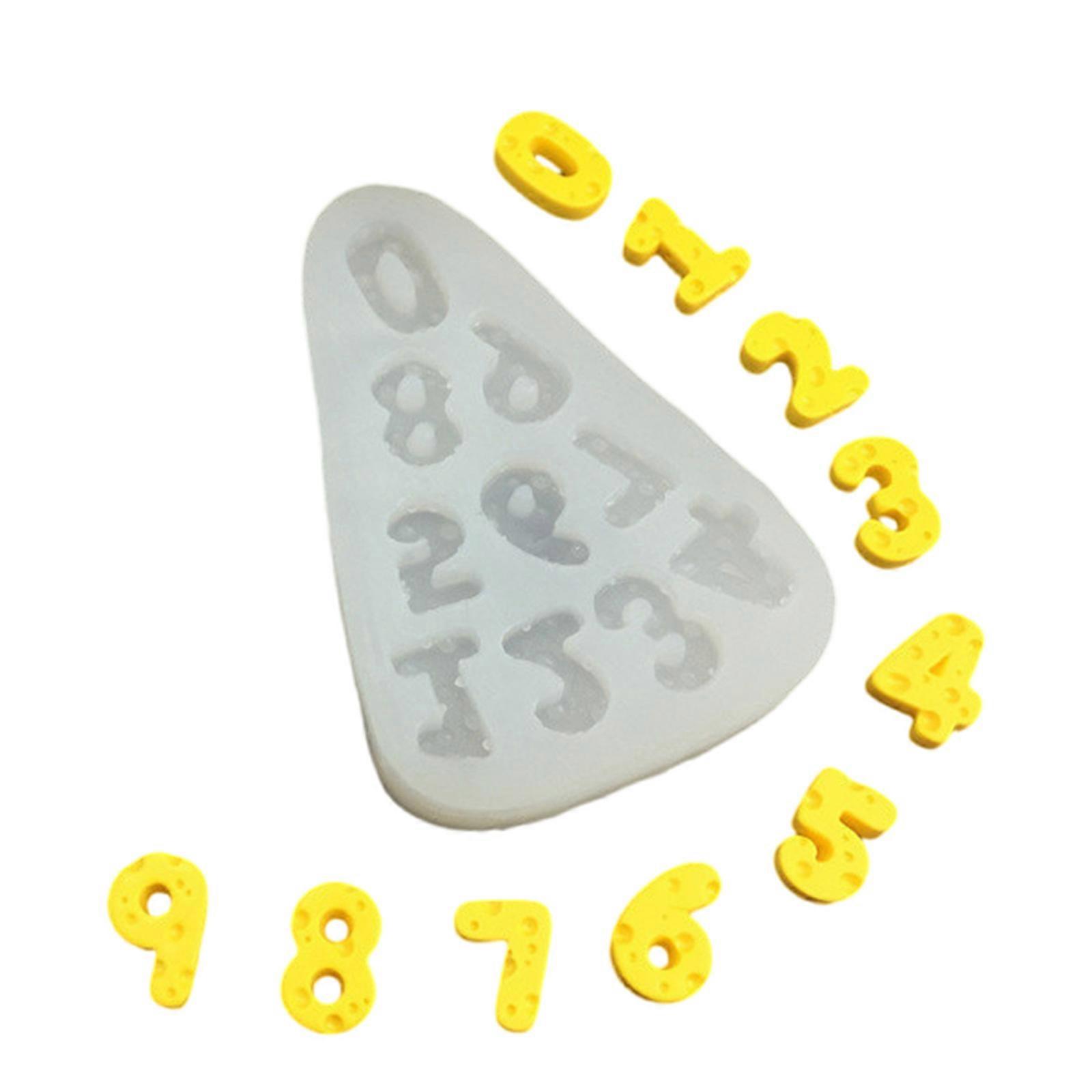 Fondant Chocolate Molds Unique Numbers Silicone Molds Fondant Cake Decorating Tool Candle Soap Molds Easily to Clean