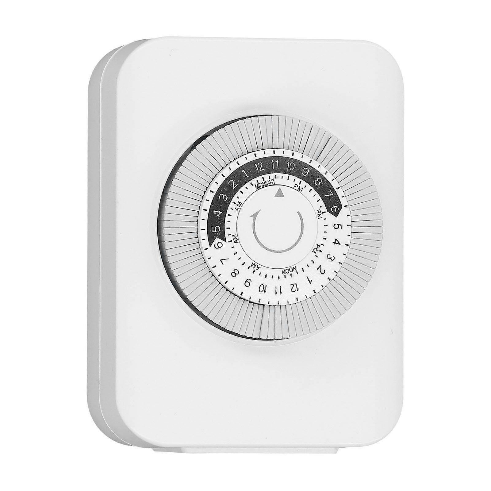 Timer Socket Mechanical 24h 15min Increment Accurate Countdown Timer with Outlet for Phone Electric Bike US Plug 125V