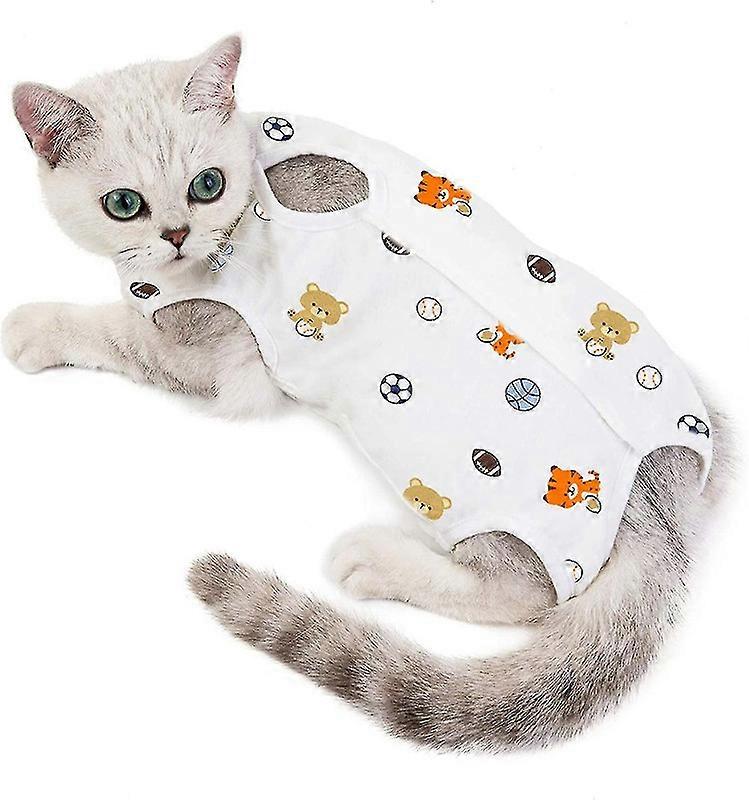 腹部の傷や皮膚疾患のための猫の回復スーツ、手術後、猫や犬のための通気性のある電子襟の代替品を舐める抗傷を着用