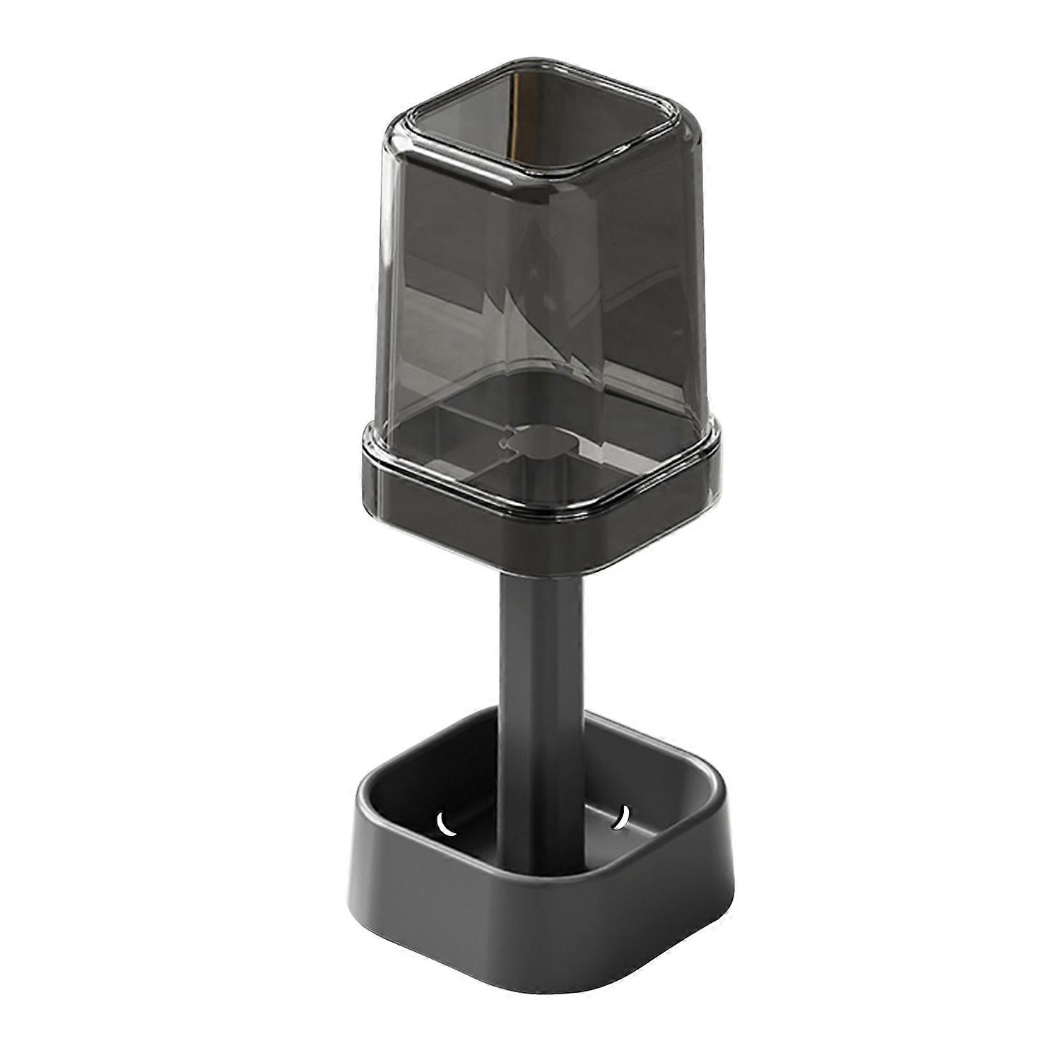 Toothbrush Stand with Cup Dustproof Adjustable Height 3 Slots Electric Toothbrush Toothpaste Holder