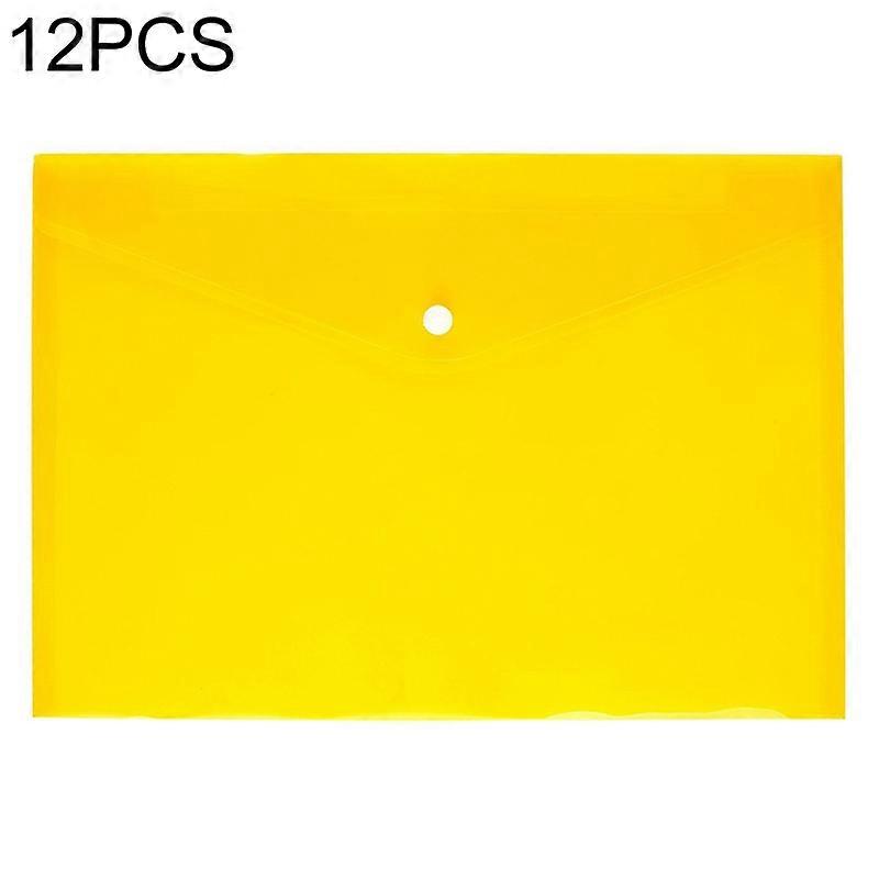 12 PCS A4 Clear Document Bag Paper File Folder Stationery School Office PP Case