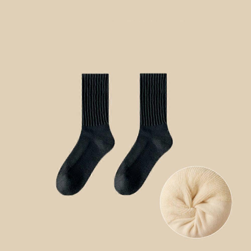 Middle Tube Socks Solid Color Cuffs Ruffles Socks Casual Knitted Long Socks Cotton