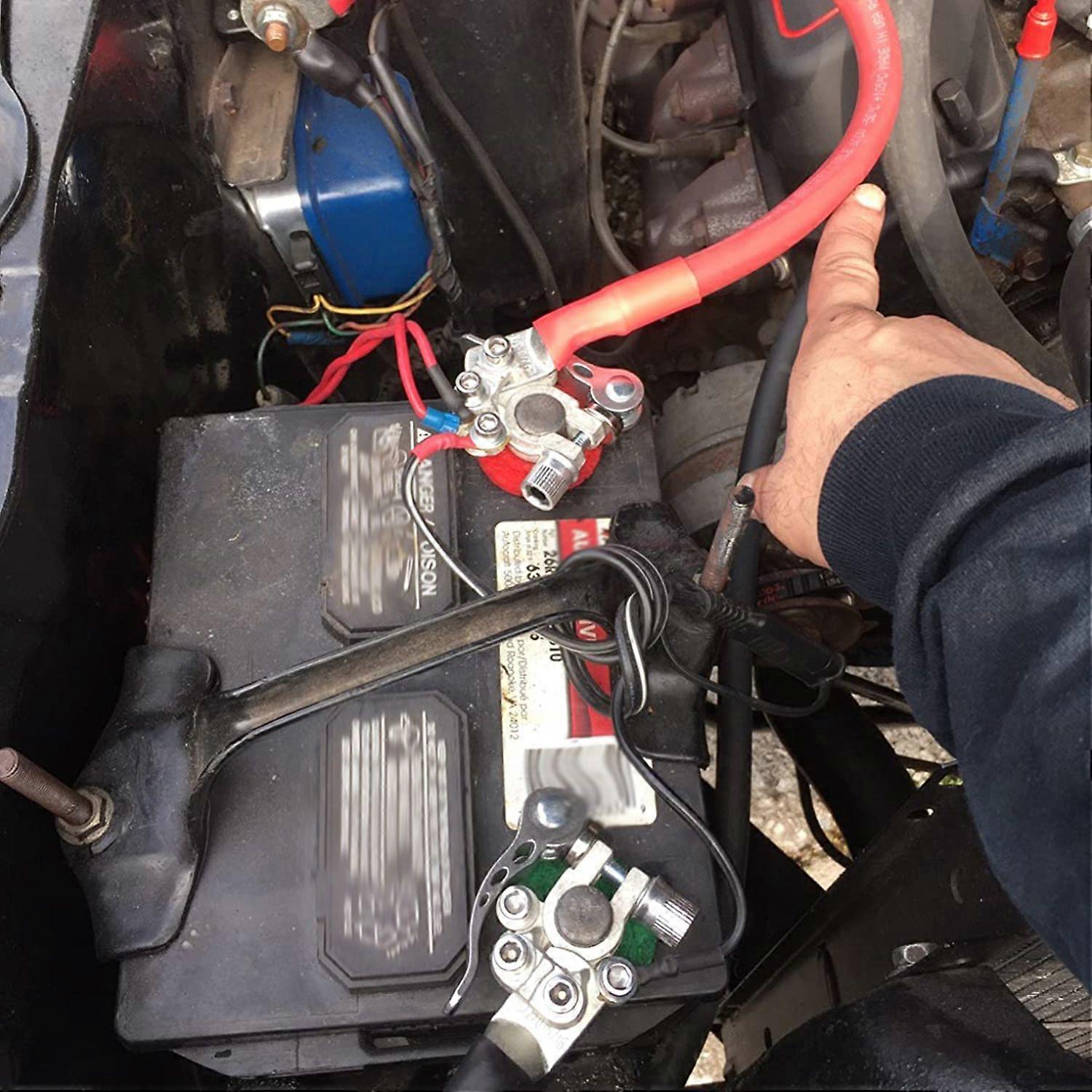 2PCS Battery Terminals Connectors with Hex Wrench Quick Release Disconnect Positive Negative for SAE