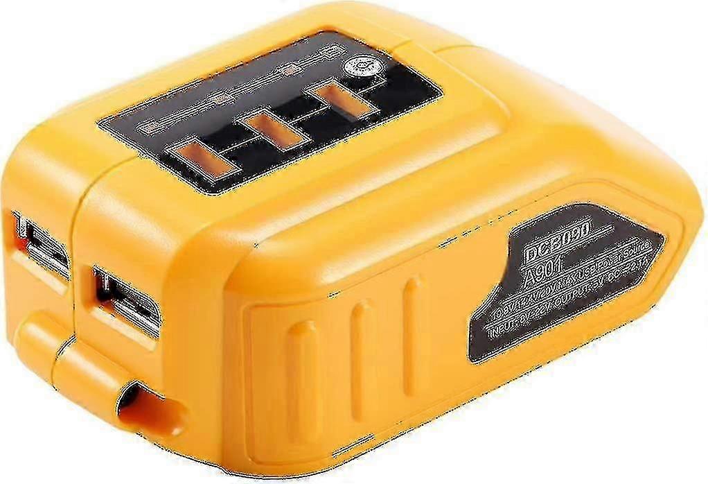 استبدال محول USB Dcb090 لجميع بطاريات Dewalt 10.8V / 14.4V / 18V Li-ion شاحن USB إدراج الطاقة لديوالت Xr ماكس Dcb200 Dcb201 Dcb180 Dcb120