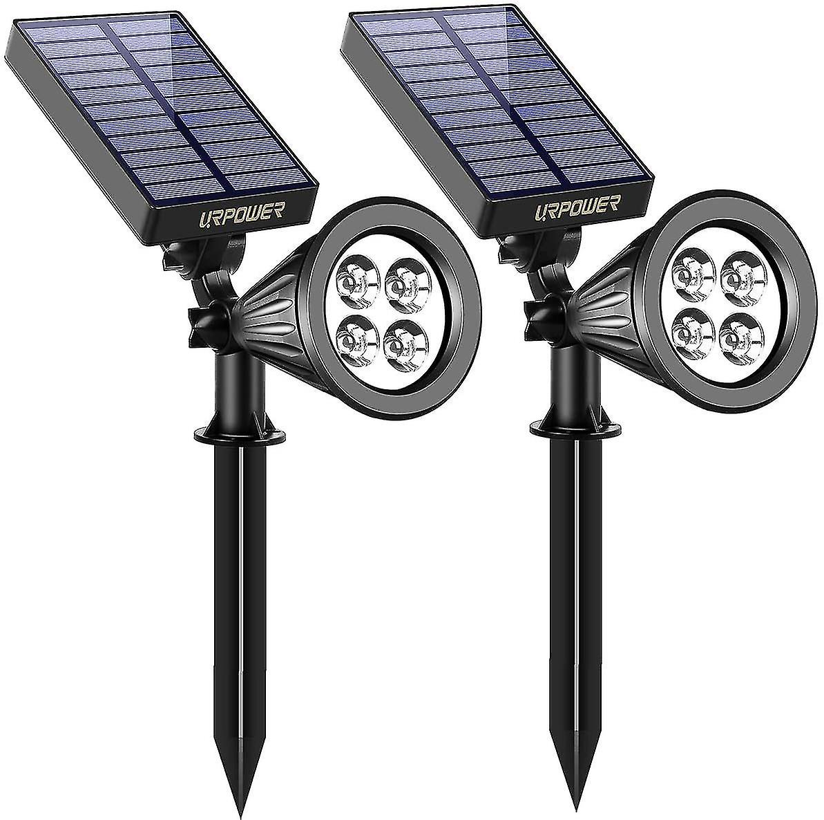 2-in-1 Waterproof 4 Led Solar Spotlight