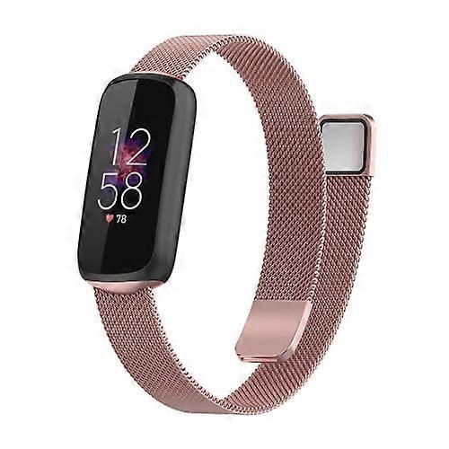 For Fitbit Luxe Special Edition Milanese Metal Magnetic Watch Band