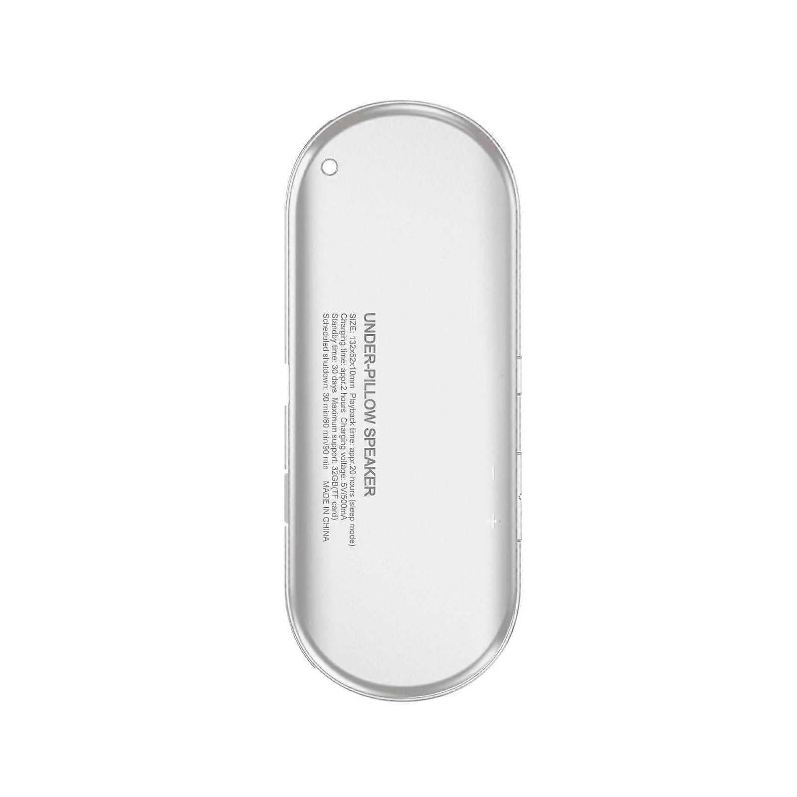 Advanced Deep Bass Speaker With Natural Sound Sleep And Easy Controls For Bedroom Or Car Use White