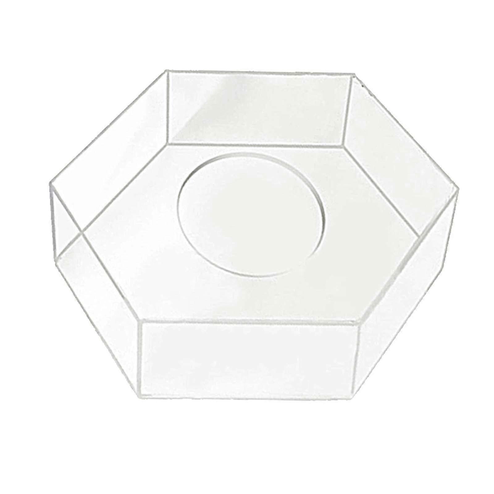 Acrilico riempibile Cake Stand Cake Riser Cake Tier, Esagono Display Riser Display