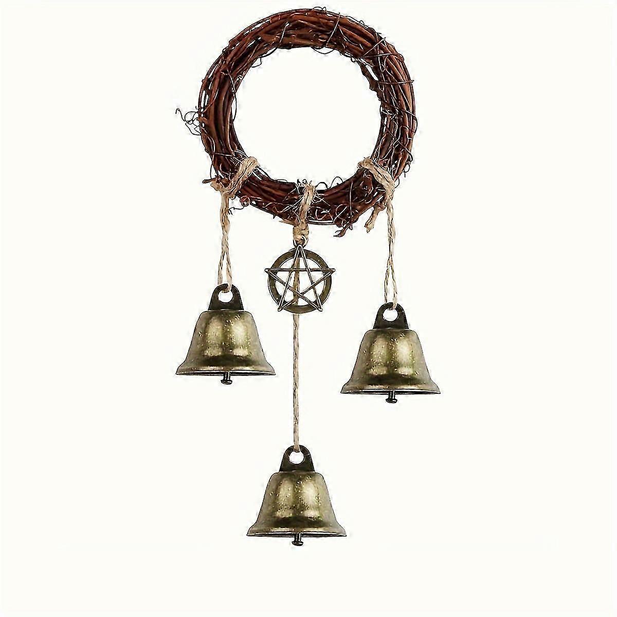Witch Bells Magical Wind Chimes, Hanger Witchcraft Decor, Crystal Quartz Hanging Pendant Decor