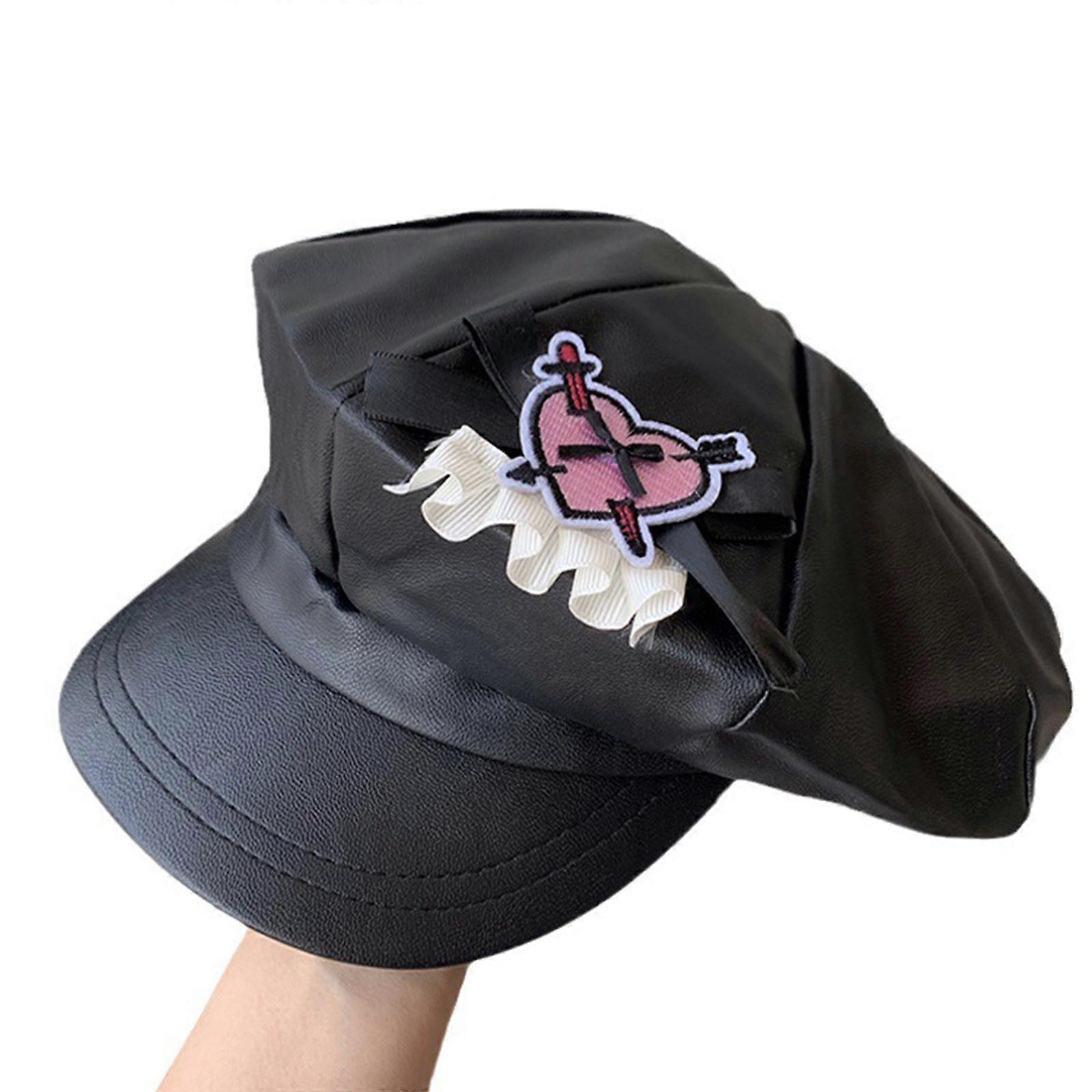 قبعة سوداء شعبية قبعة للبالغين أزياء مثمن قبعة المرأة سائق قبعة حلو بارد الفتيات شيلبي قبعة لجميع الموسم أسود