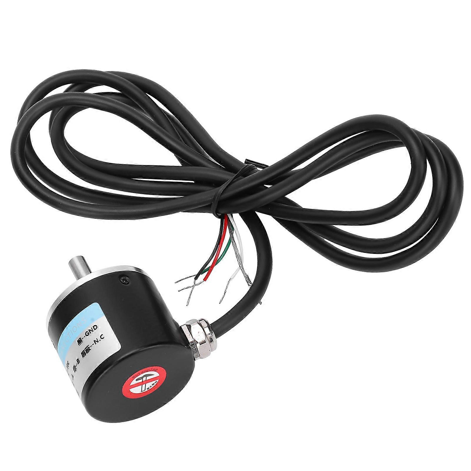 Encoder AB 2-Phase Incremental 5-24V DC 6mm Shaft Black Silver