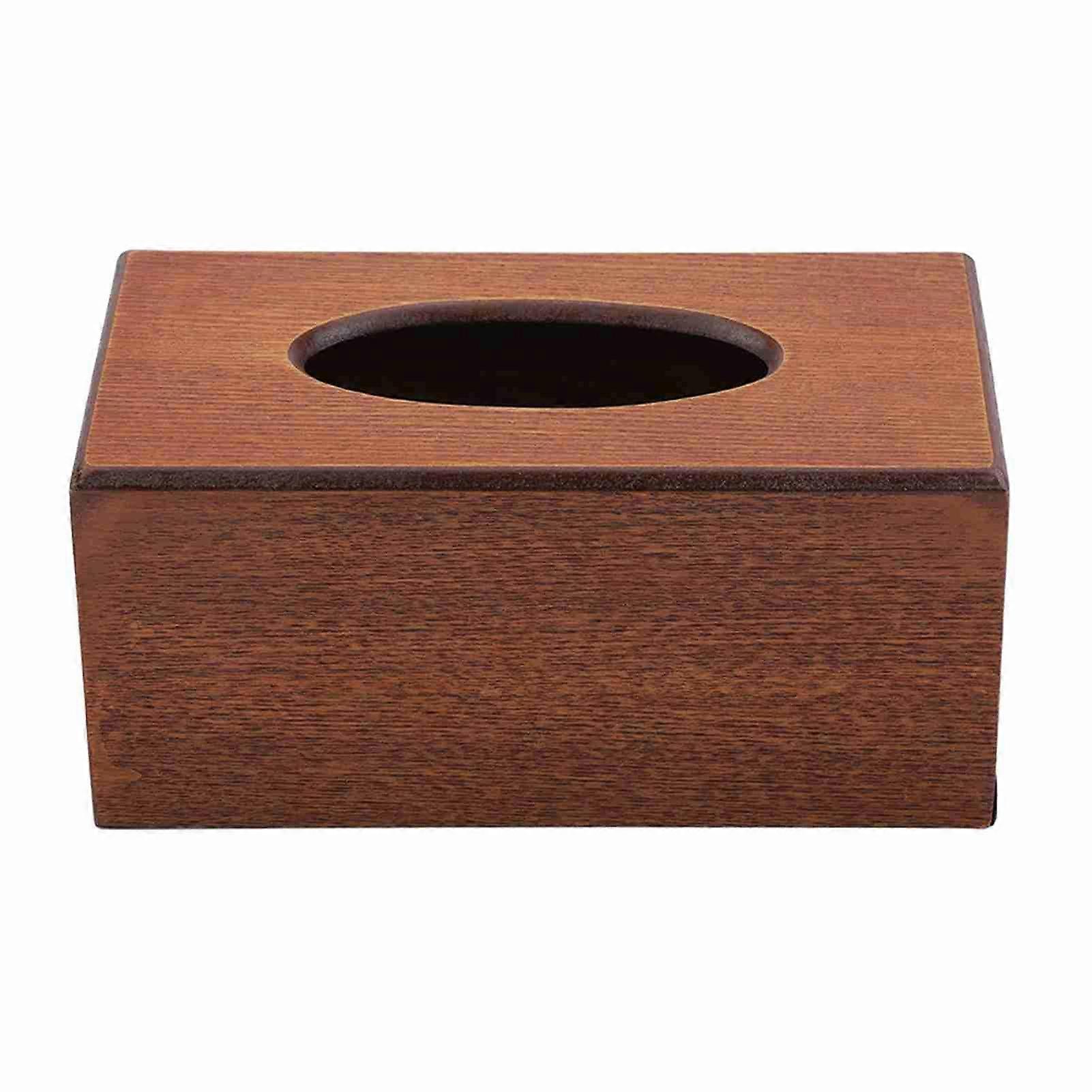 Rectangular Tissue Box Natural Elegance Wood Tissue Box for Living Room Bedroom Kitchen (Light)