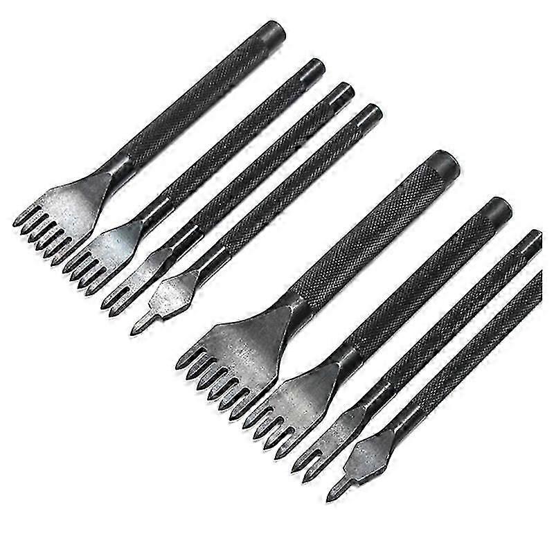 8Pcs 3mm 4mm 1/2/4/6 Prongs Inch Chisel Leather Craft Tools Hole Punch Lacing Stitching Perforate L