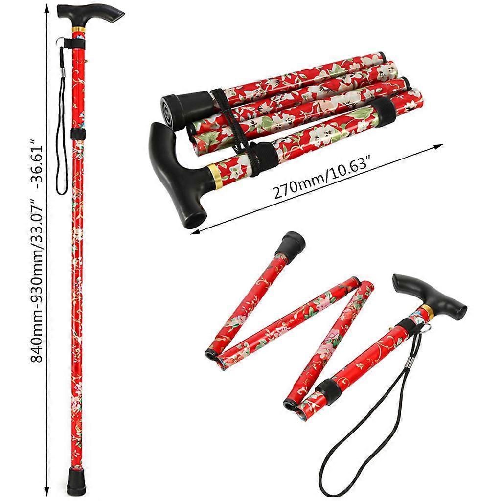 Walking Stick Ultralight Adjustable Walking Cane Self Standing Folding Cane
