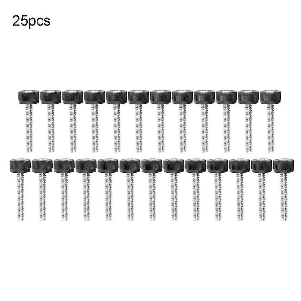 25pcs Stainless Steel Knurled Thumb Screws with Nylon Coating 6-32 Full Thread for Industrial Robots