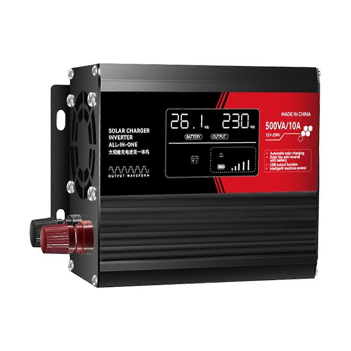 500W Power Inverter LCD Digital Display DC 12V to AC220V Solar USB Transformer Converter