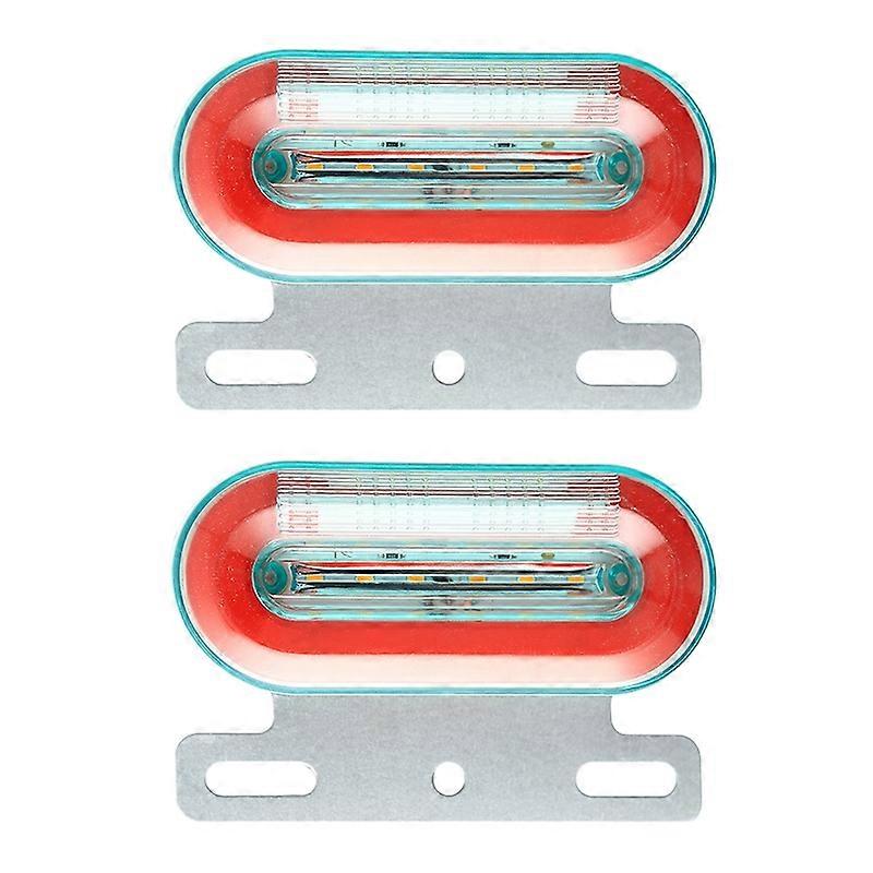 2 PCS 24V 12LED Car Oval Side Lamp