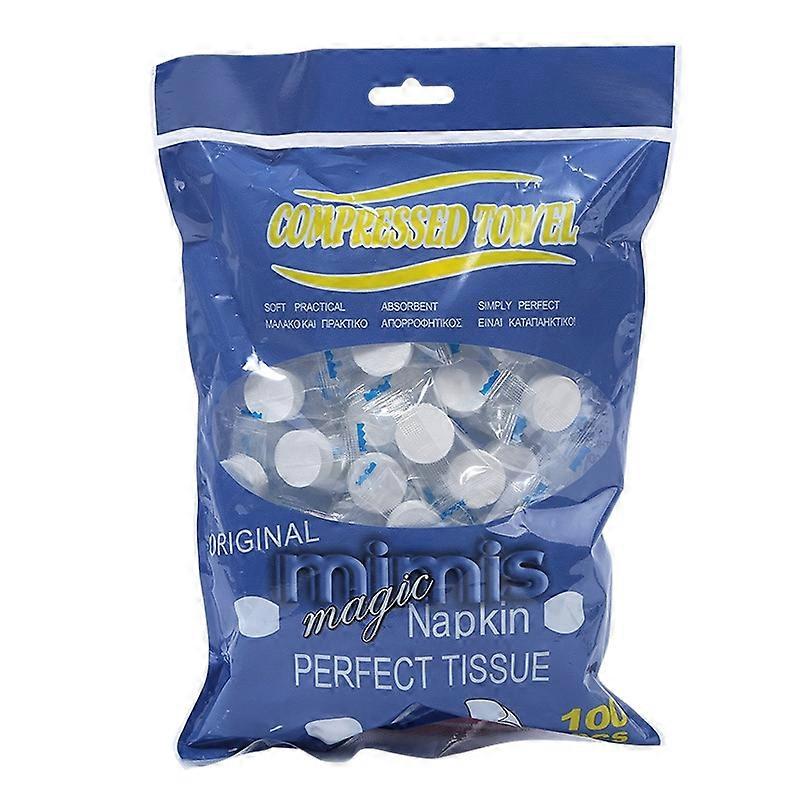 100Pcs Disposable Compressed Towels Tablet Capsules Washcloth