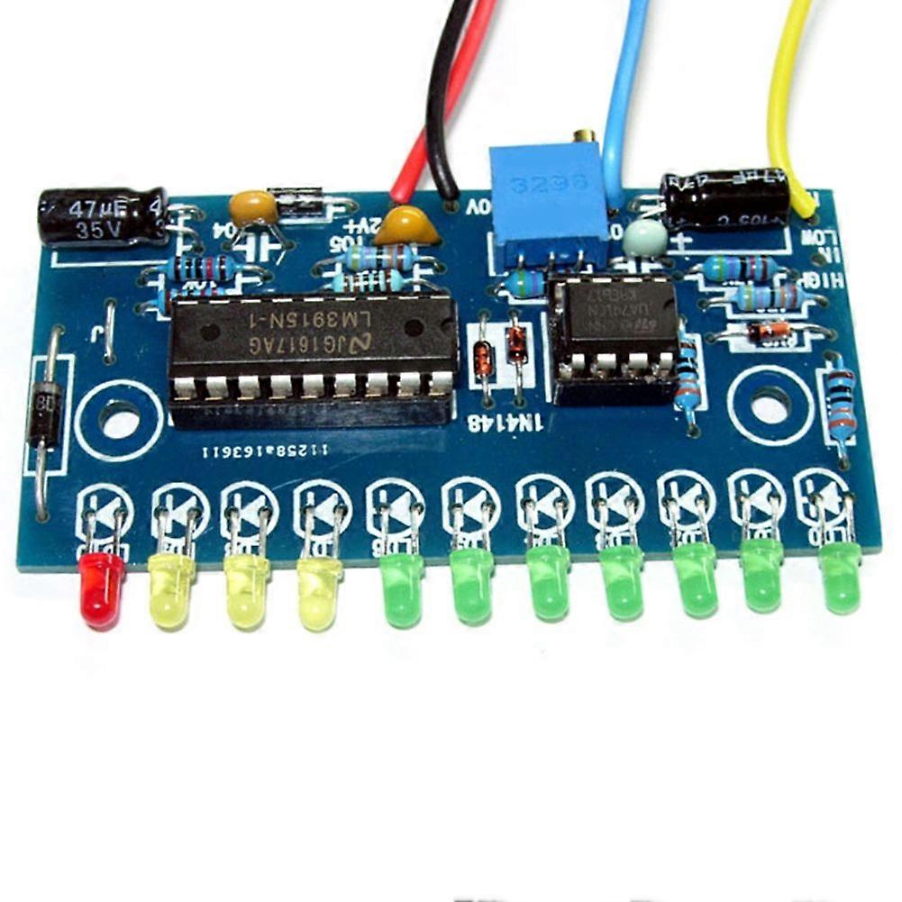 LM3915 10 LED-Audio-Pegel-Anzeige DIY-VU-Meter-Vorverstärker-Leistungsverstärker anzeigen