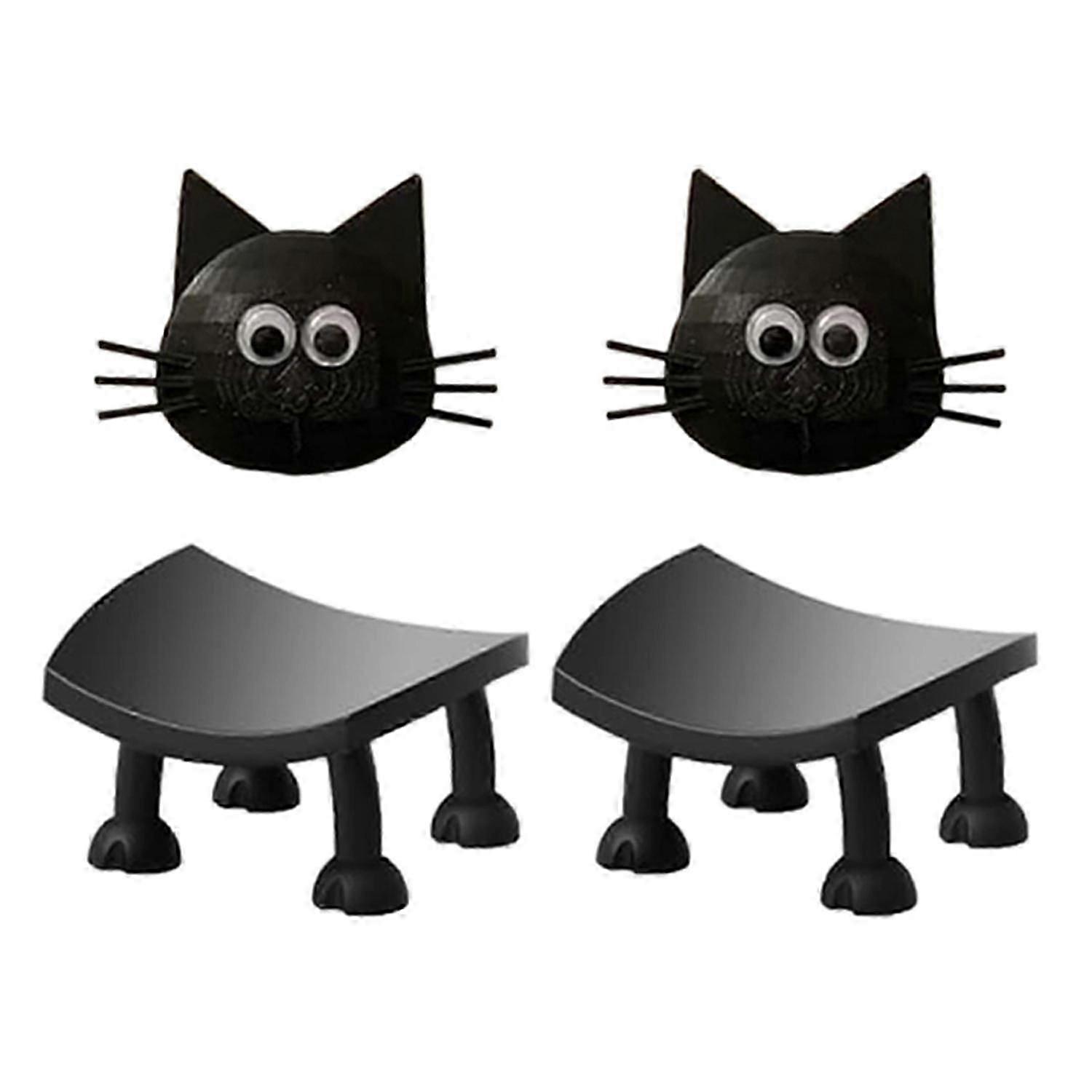 2/3Pcs Funny Toilet Paper Holder Versatile Placement Creative Cat Shaped Free-Standing Toilet Roll