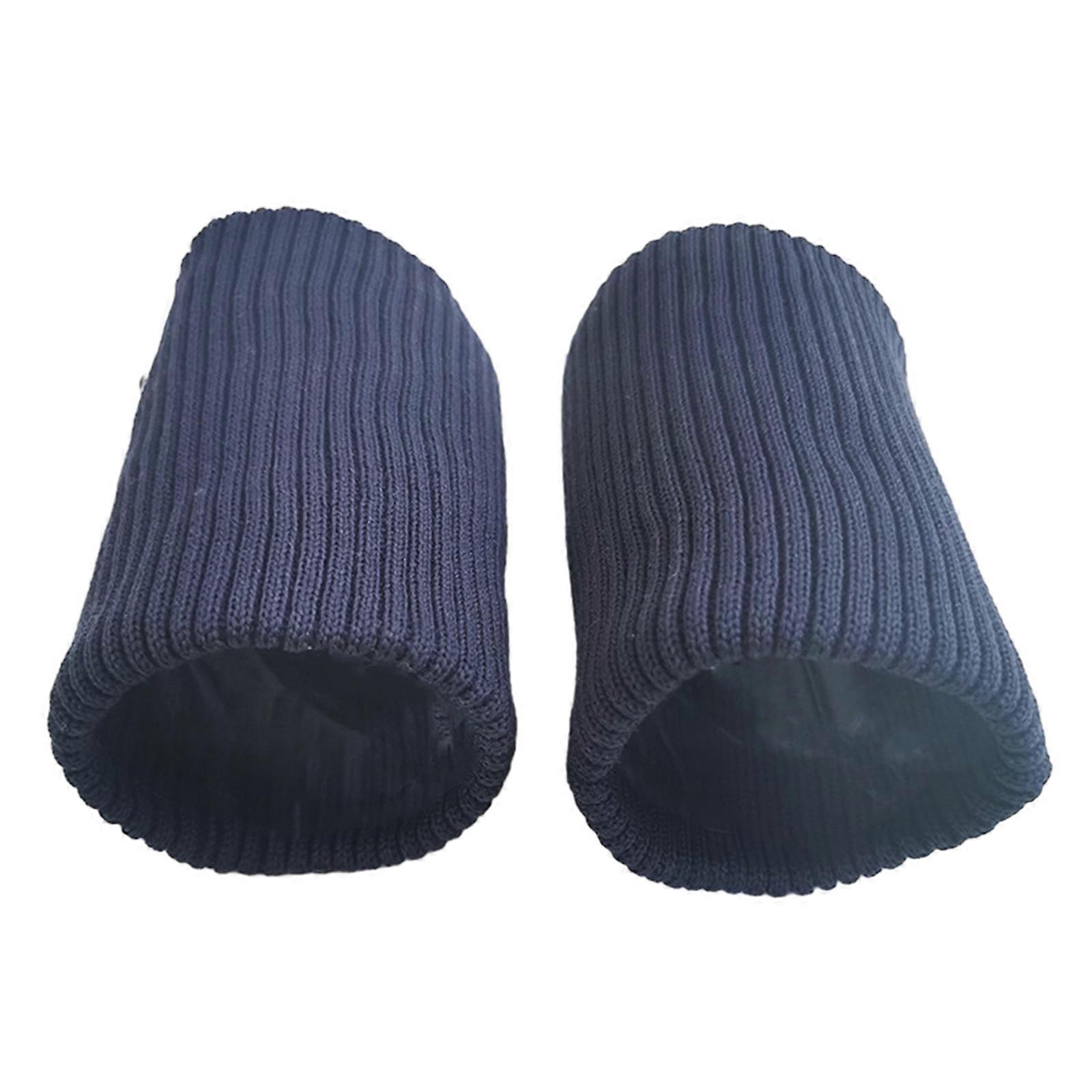 シャツガールズのための取り外し可能なリブ付き手首袖口高弾性リストバンド装飾スリーブ写真用品を撮る女性ネイビーブルーS