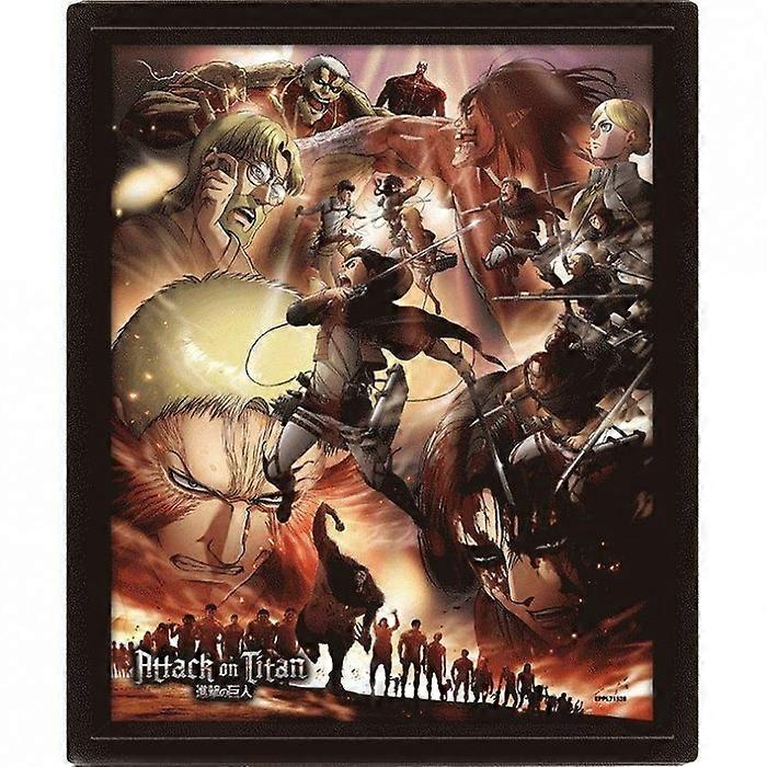 Attack On Titan 3D Framed Poster