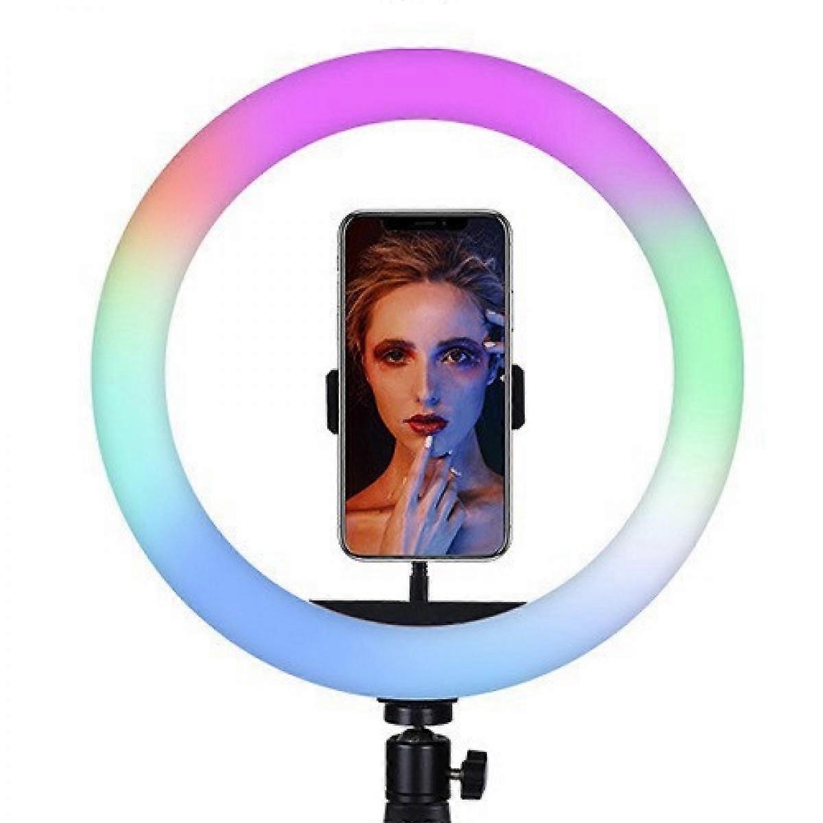Selfie Ring Light Stand ,dimmable Desktop Led RGB Lamp Camera Ringlight