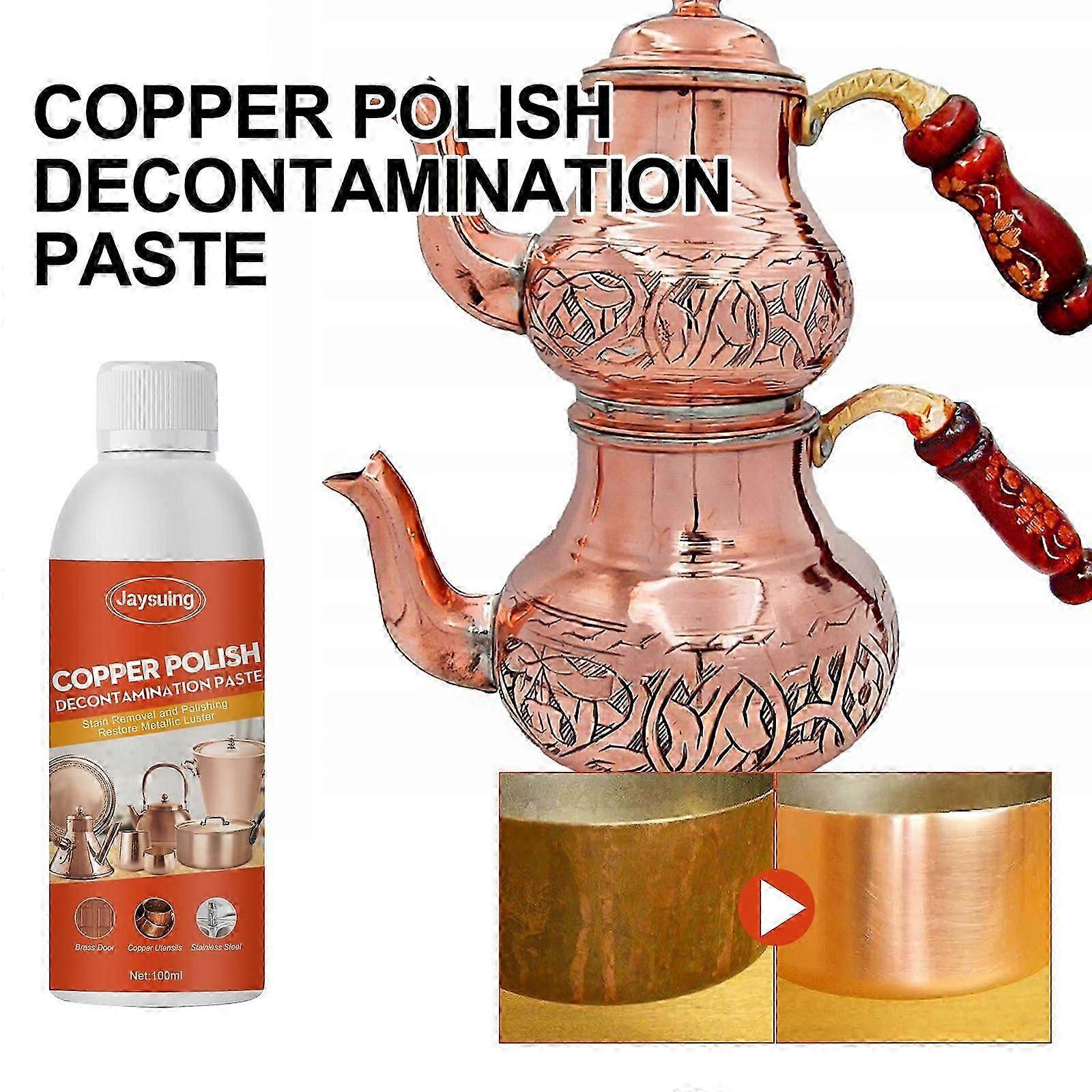 Copper Cleaner, Copper Pot Copper Ware Deoxidized Brass Red Copper Rust Removal Bright Cleaner
