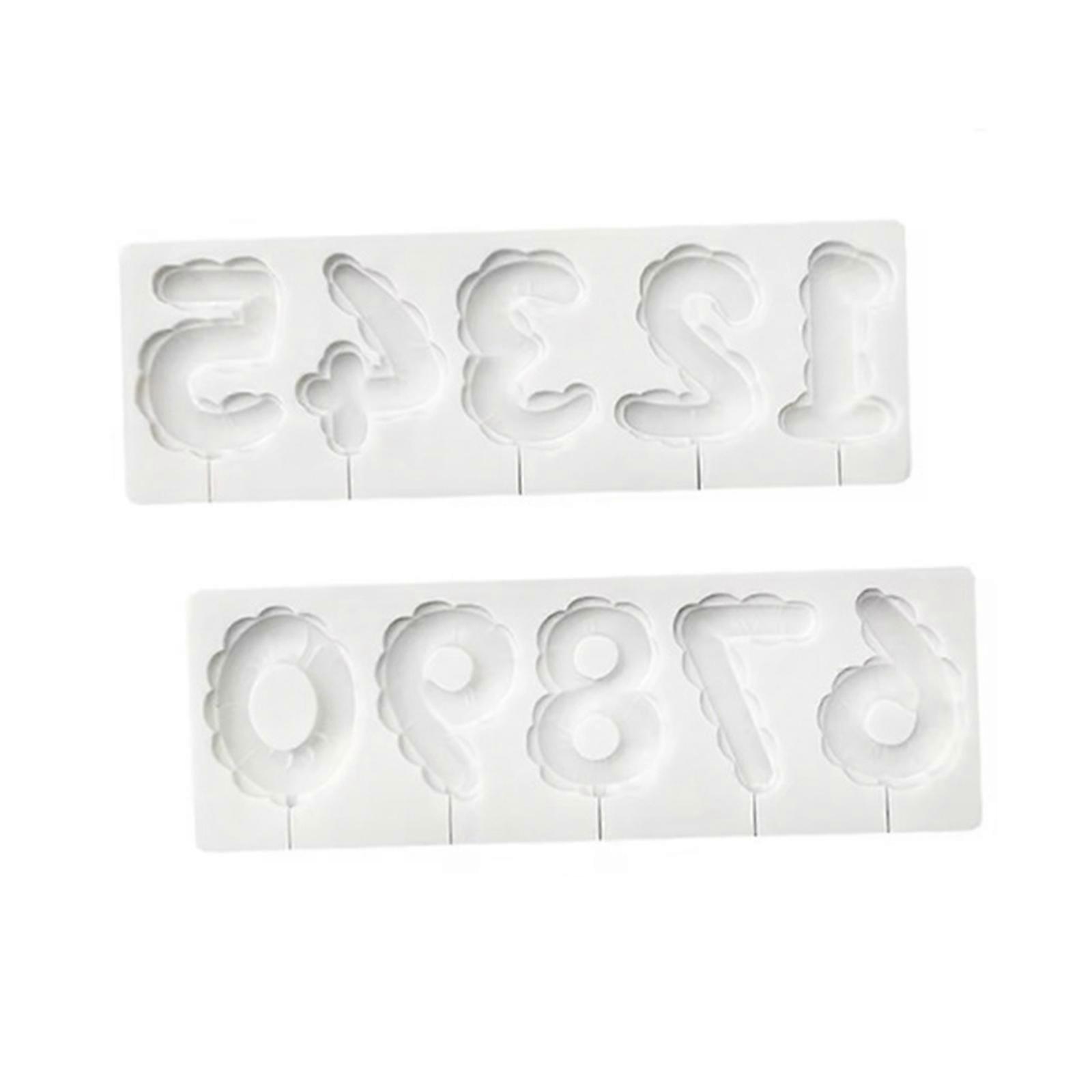 Balloon Numbers Silicone Molds Fondant Mousses Cake Molds Making Pastry Chocolate Molds Baking Decorating Tool Nonstick