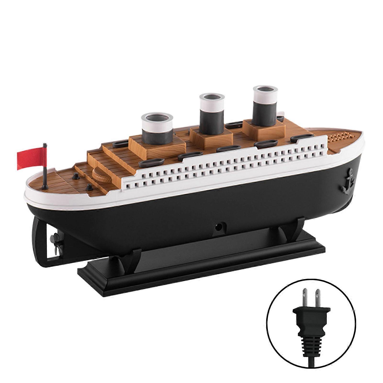 Innovative Desktop Small Humidifier Ship Shape Suitable for Office and Home Use with Adjustable Colorful Setting