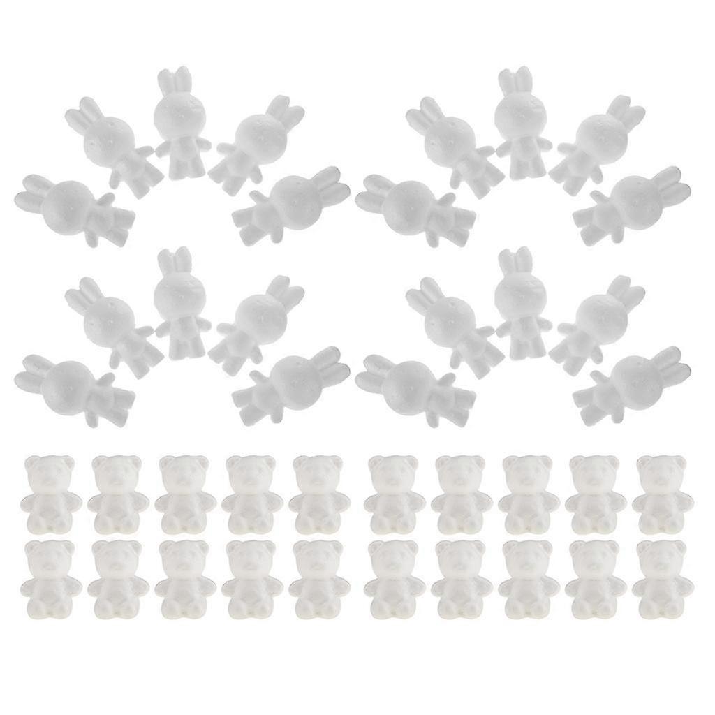 40x Polystyrene Foam Bear Modelling Craft DIY Flower Decor