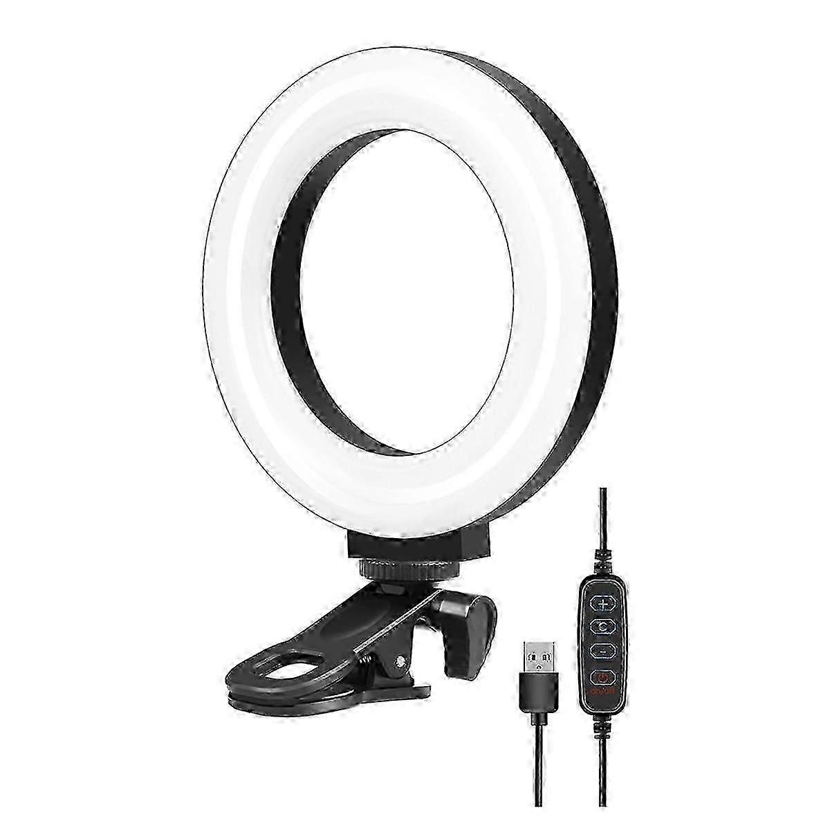 4.7 Inches Fill Light 40 LED Ring Light 3200K-6500K Color Temperature with Mounting Clamp for Video Laptop Fill Light