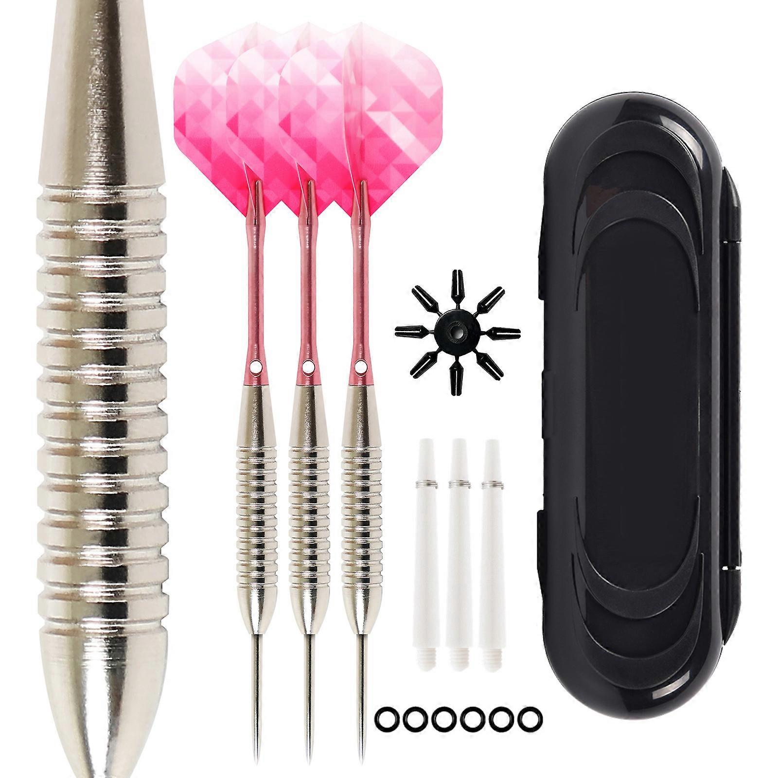 Versatile 22g Metal Tip Darts Set Suitable for Home, Bar, and Entertainment Use, Provides Fun and Competitions Darts pink gradient
