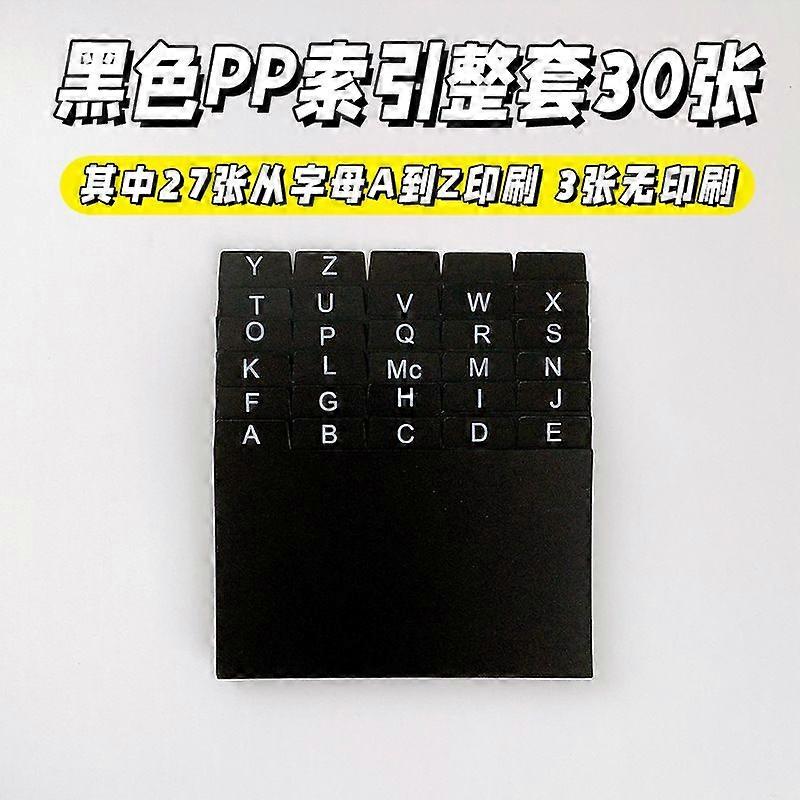 30pcs Black Index Card Dividers PP Material Ideal for Organizing Study Materials Client Files Recipes Easy Storage Space Saving suitable for Home Offi