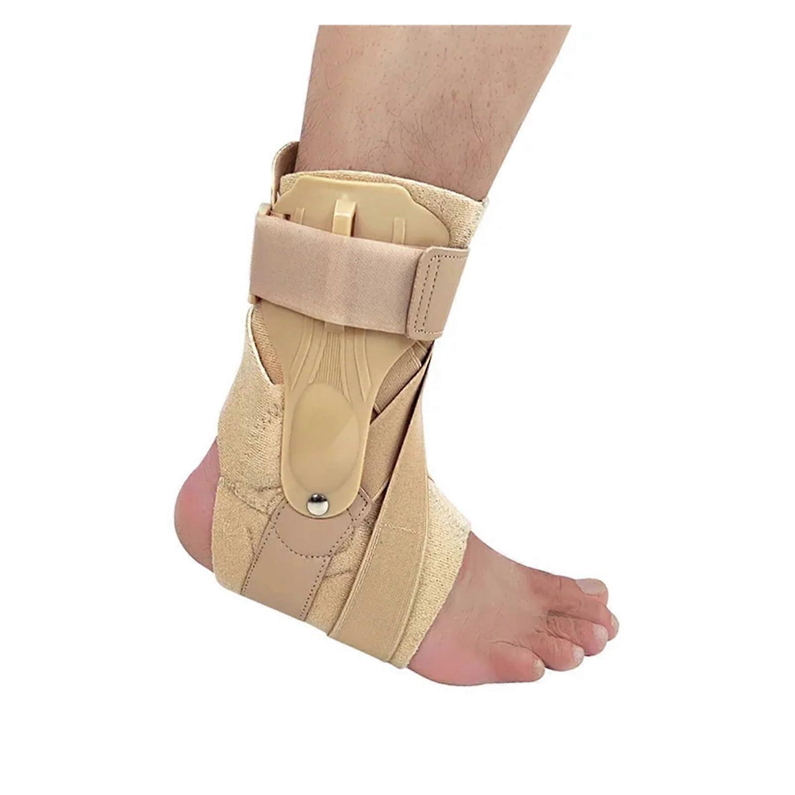 Ankle Bandage Adjustable Ankle Support Strap Brace Beige Size L Plantar Fasciitis Wrap Orthosis Stabilizer