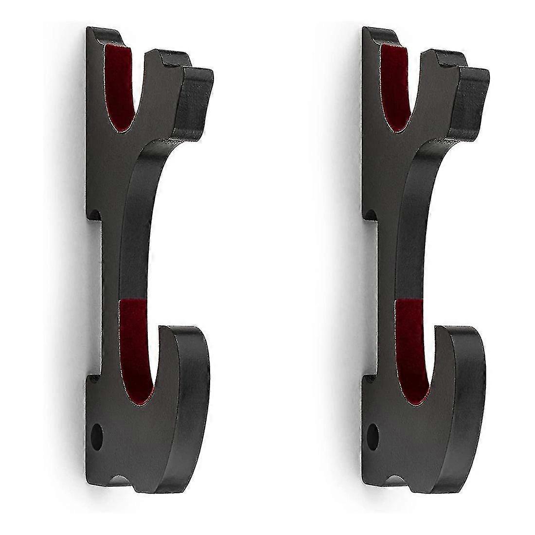 2-Piece Sword Wall Mount Set - Adjustable 1-Tier Padded Katana Holder & 2-Tier Display Hanger for Swords