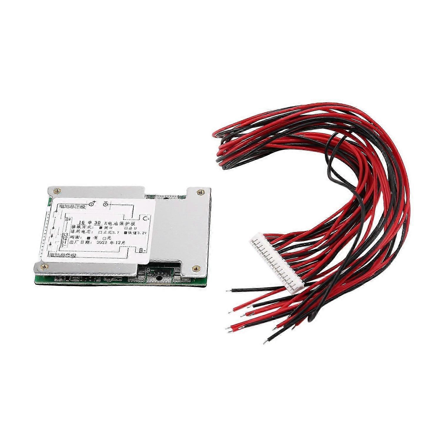 16S 48V 30A LiFePo4 Battery Protection Board BMS PCB with nce
