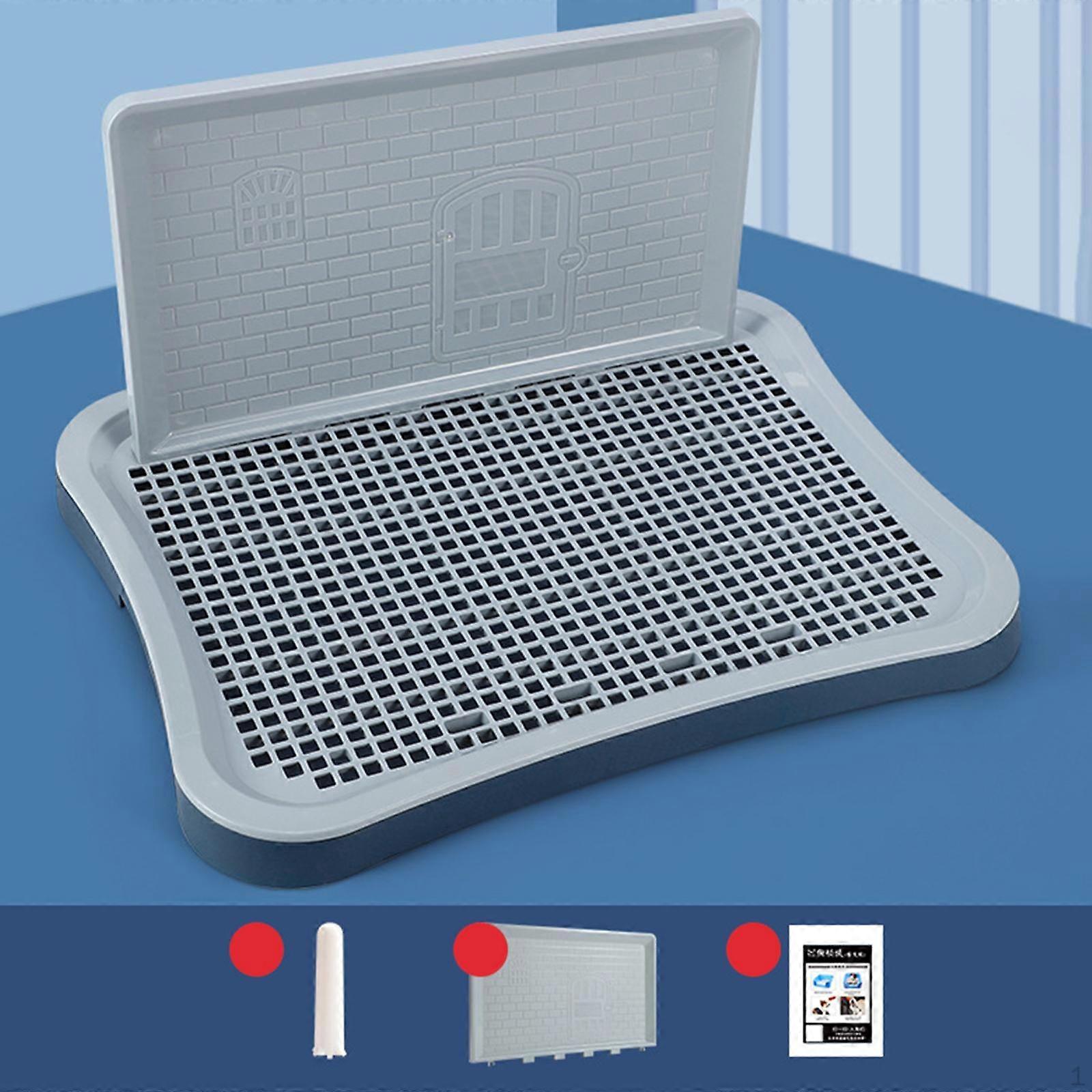 Dog Toilet Anti Splashing Removable Lattice Puppy Potty Tray with Urinary Column Pet Training