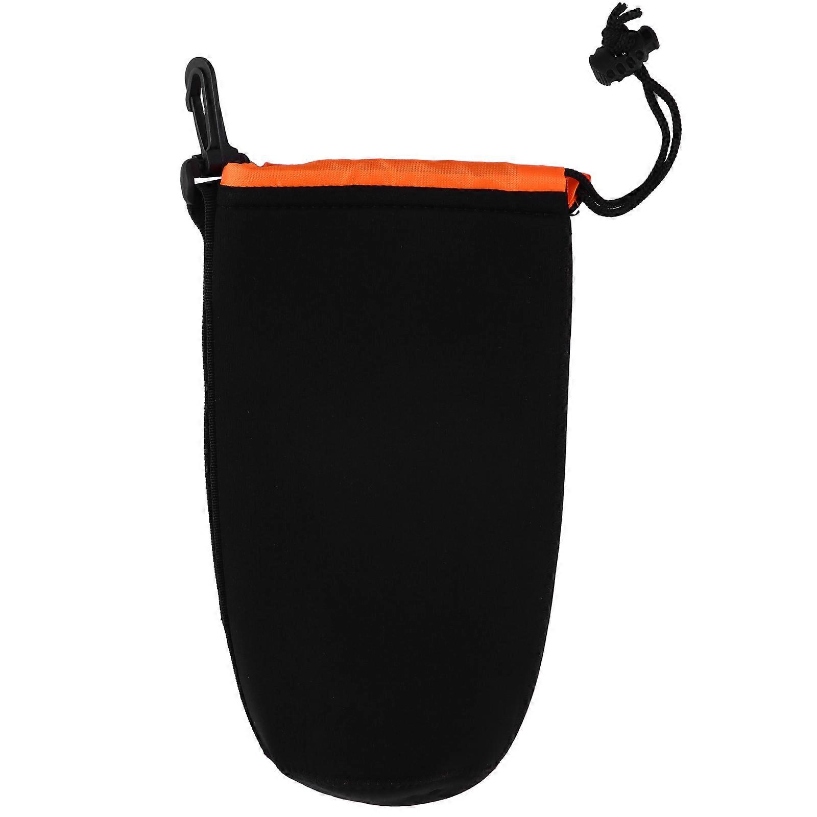 Neoprene Camera Lens Pouch Drawstring Case for DSLR Lenses Up to Maximum Height Durable Portable Design